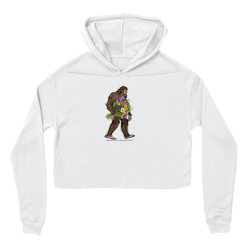 Bigfoots Wildflower Logo - Crop Lightweight Hooded Sweatshirts