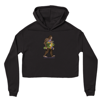 Bigfoots Wildflower Logo - Crop Lightweight Hooded Sweatshirts